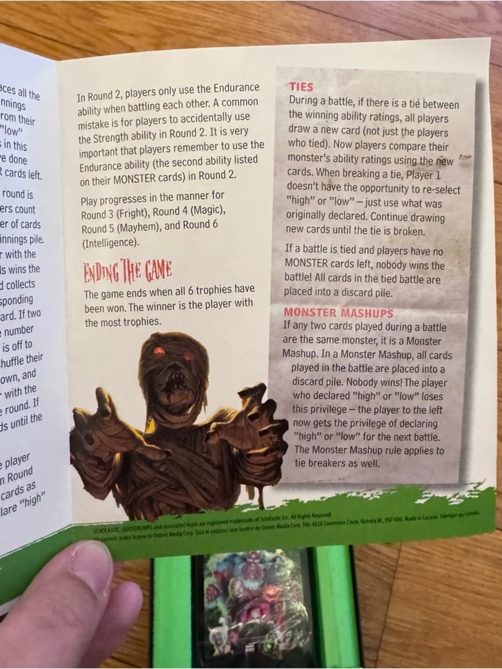 Goosebumps Monster Mayhem Card Game Scholastic Outset Factory Sealed Cards - Picture 8 of 8